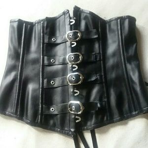 Small synthetic leather corset.